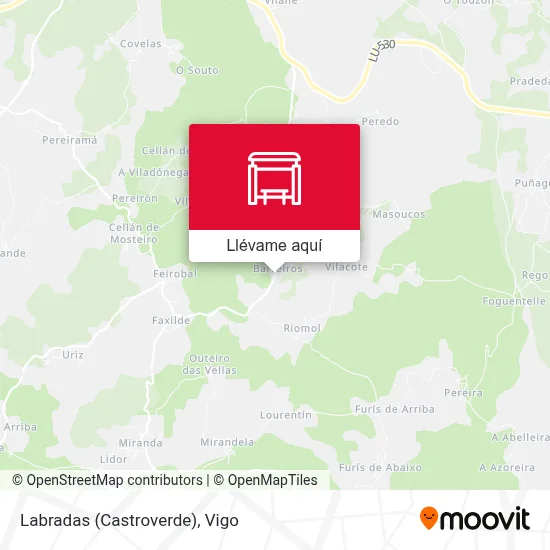 Mapa Labradas (Castroverde)