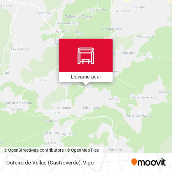 Mapa Outeiro de Vellas (Castroverde)