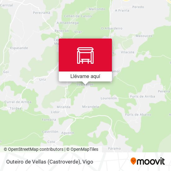 Mapa Outeiro de Vellas (Castroverde)