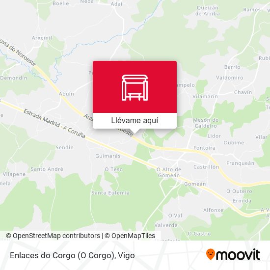 Mapa Enlaces do Corgo (O Corgo)