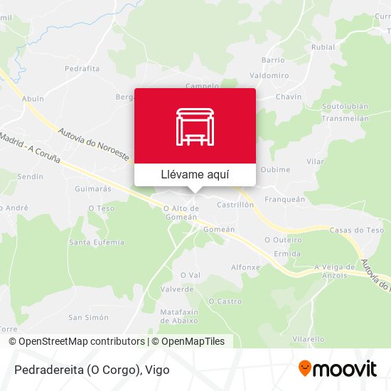 Mapa Pedradereita (O Corgo)