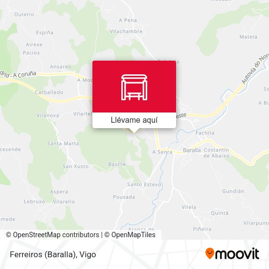 Mapa Ferreiros (Baralla)