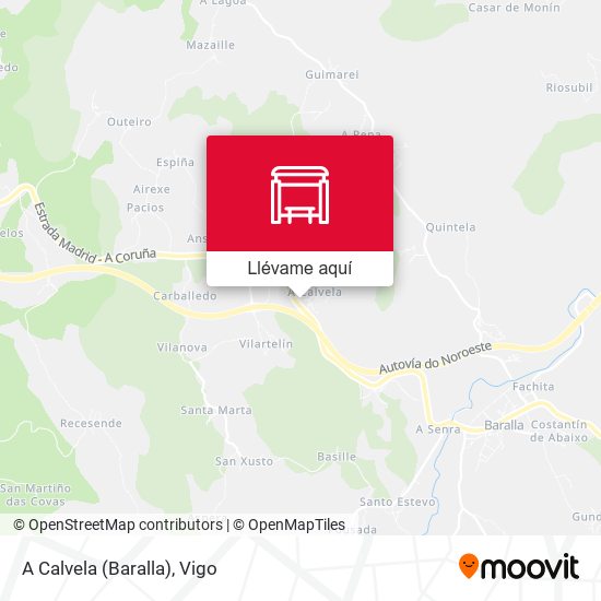 Mapa A Calvela (Baralla)