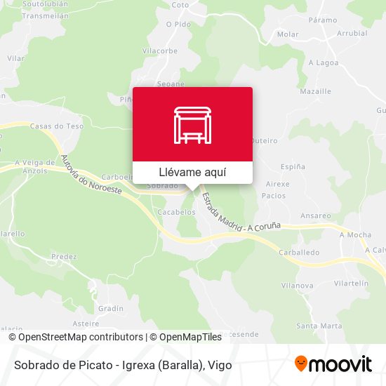 Mapa Sobrado de Picato - Igrexa (Baralla)