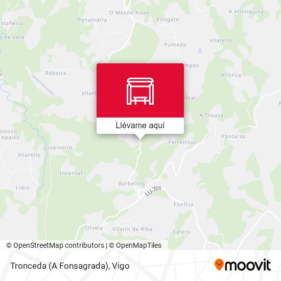 Mapa Tronceda (A Fonsagrada)