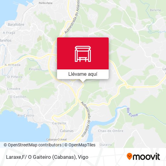 Mapa Laraxe,F/ O Gaiteiro (Cabanas)
