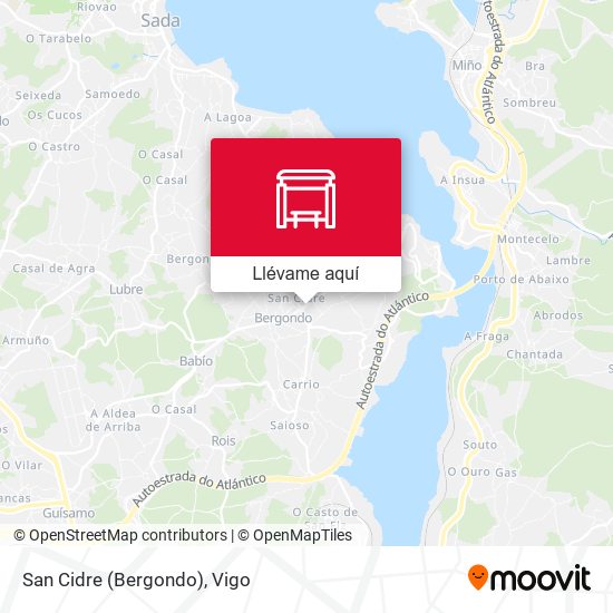 Mapa San Cidre (Bergondo)
