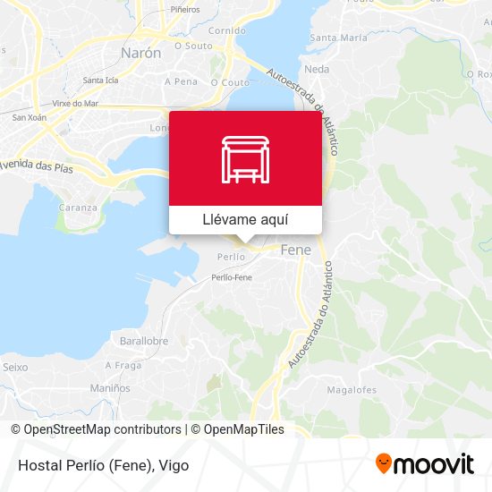 Mapa Hostal Perlío (Fene)