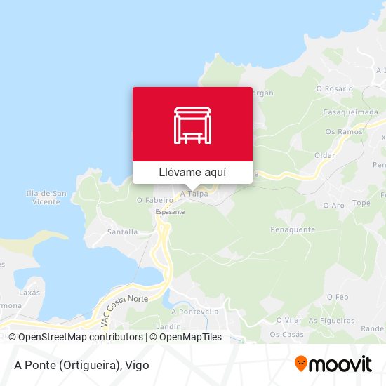 Mapa A Ponte (Ortigueira)
