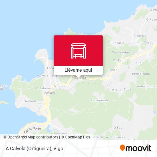 Mapa A Calvela (Ortigueira)