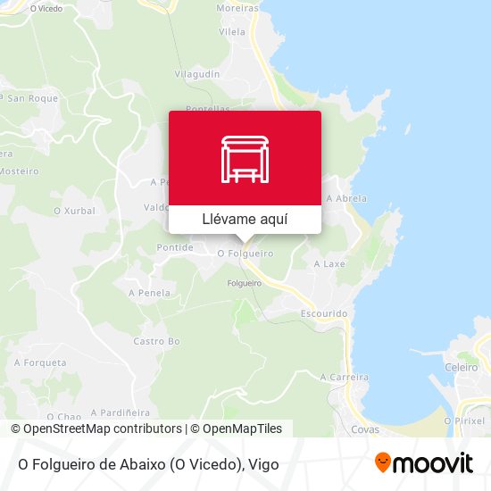Mapa O Folgueiro de Abaixo (O Vicedo)