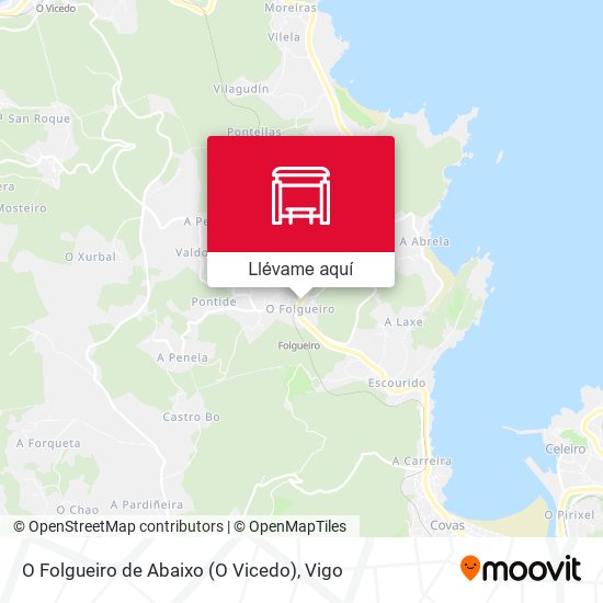 Mapa O Folgueiro de Abaixo (O Vicedo)