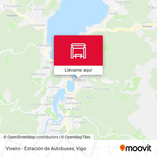 Mapa Viveiro - Estación de Autobuses