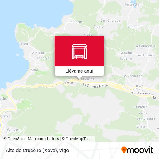 Mapa Alto do Cruceiro (Xove)