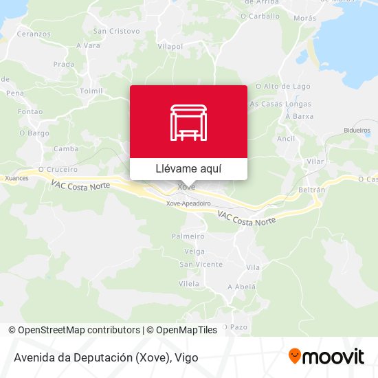 Mapa Avenida da Deputación (Xove)