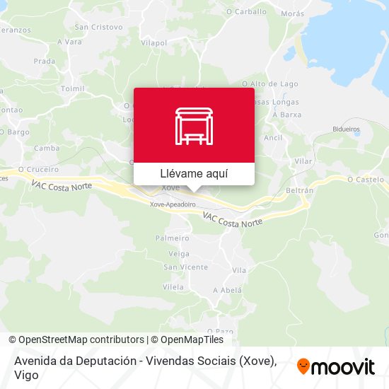 Mapa Avenida da Deputación - Vivendas Sociais (Xove)