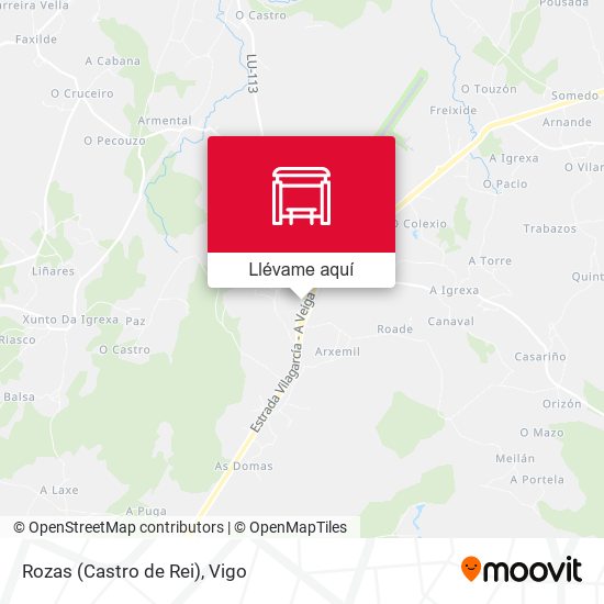 Mapa Rozas (Castro de Rei)