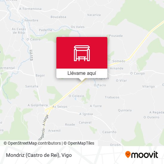 Mapa Mondriz (Castro de Rei)
