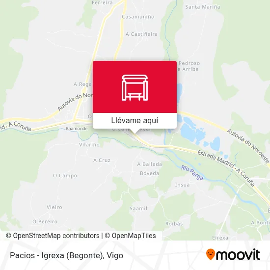 Mapa Pacios - Igrexa (Begonte)