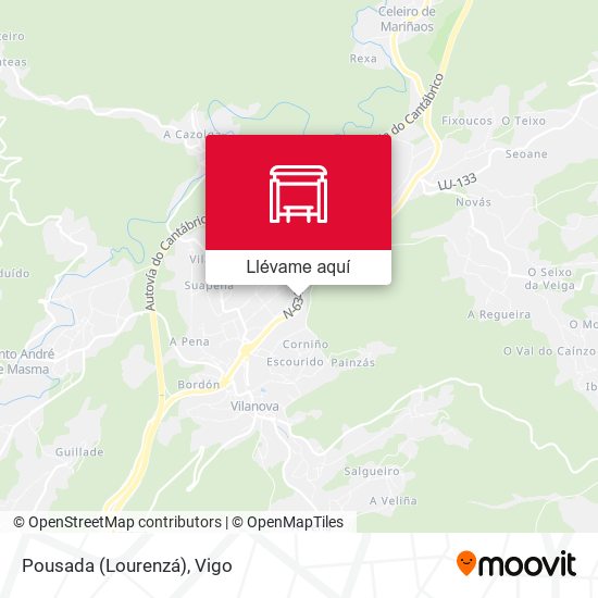 Mapa Pousada (Lourenzá)