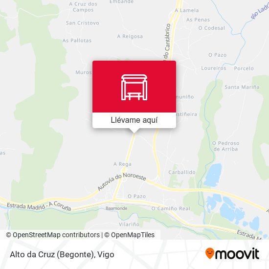 Mapa Alto da Cruz (Begonte)