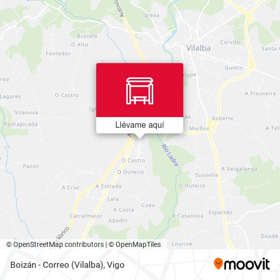 Mapa Boizán - Correo (Vilalba)