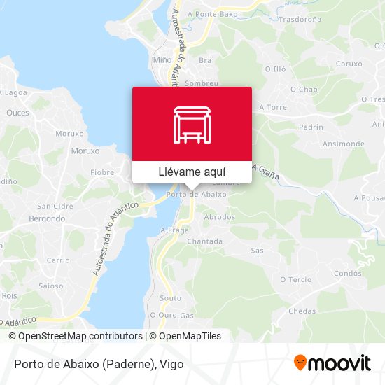 Mapa Porto de Abaixo (Paderne)