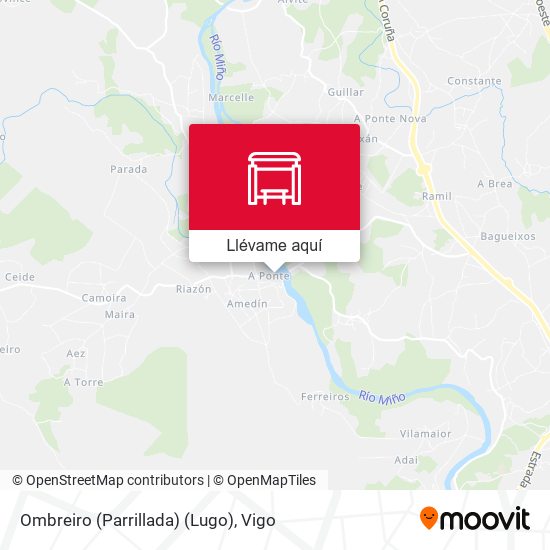 Mapa Ombreiro (Parrillada) (Lugo)