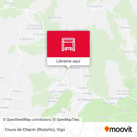 Mapa Cruce de Chacín (Riotorto)