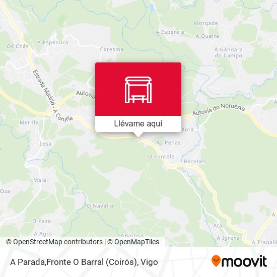 Mapa A Parada,Fronte O Barral (Coirós)