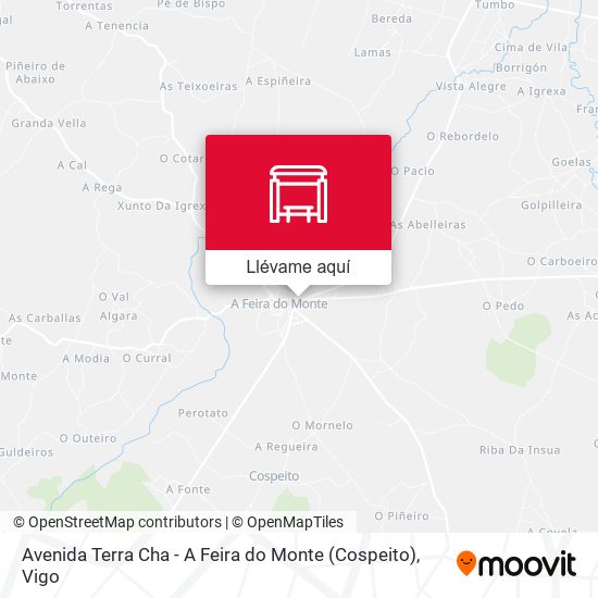 Mapa Avenida Terra Cha - A Feira do Monte (Cospeito)