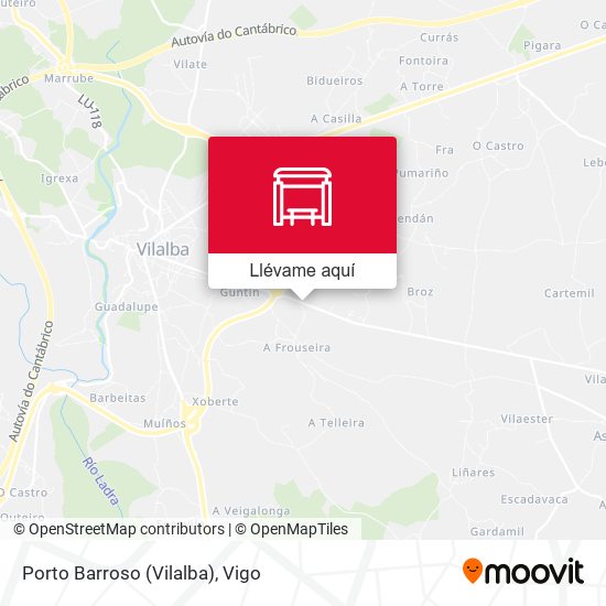 Mapa Porto Barroso (Vilalba)