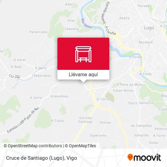 Mapa Cruce de Santiago (Lugo)