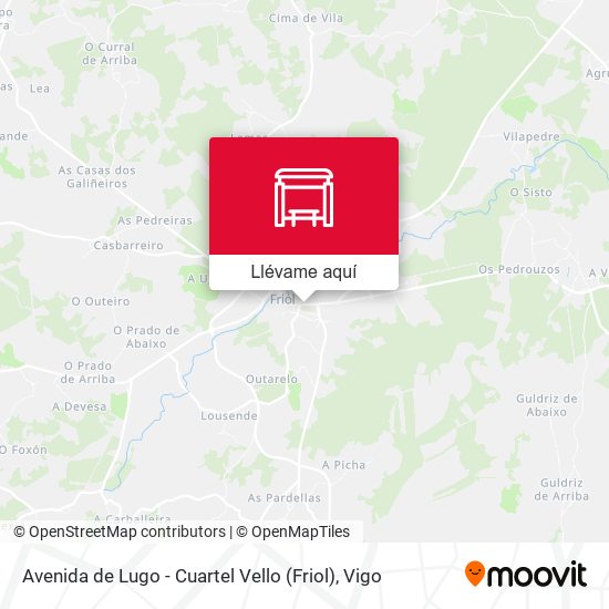 Mapa Avenida de Lugo - Cuartel Vello (Friol)