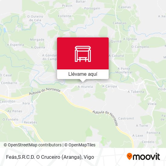 Mapa Feás,S.R.C.D. O Cruceiro (Aranga)
