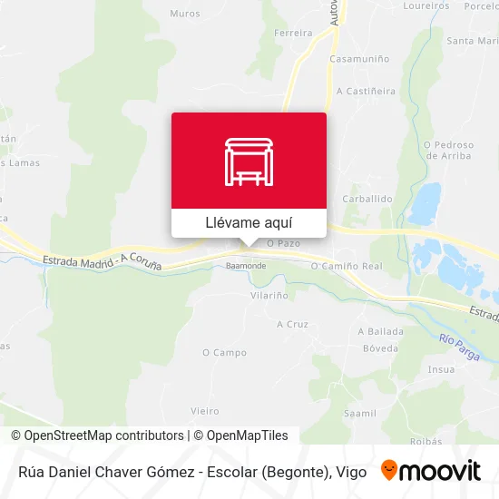 Mapa Rúa Daniel Chaver Gómez - Escolar (Begonte)