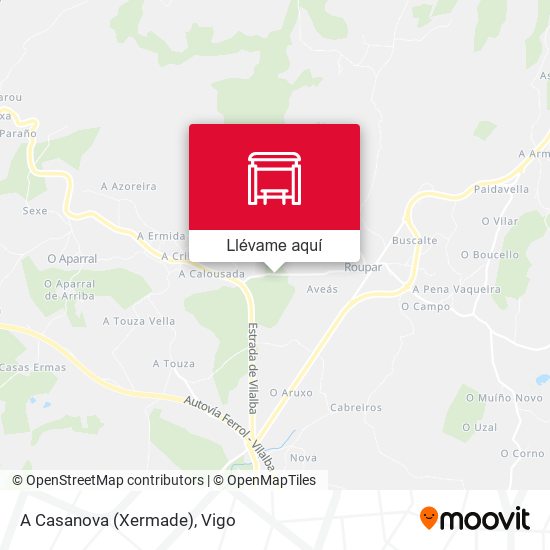 Mapa A Casanova (Xermade)