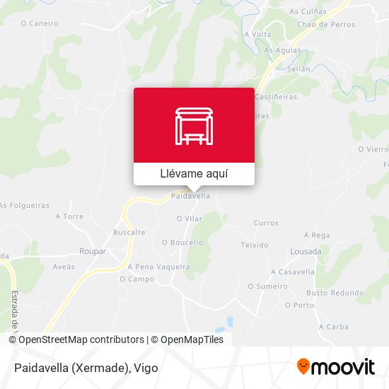 Mapa Paidavella (Xermade)
