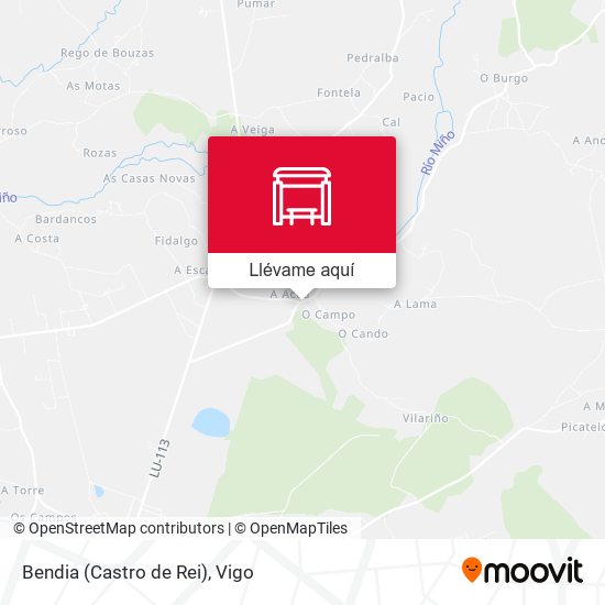 Mapa Bendia (Castro de Rei)