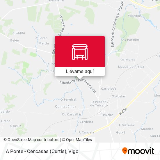 Mapa A Ponte - Cencasas (Curtis)