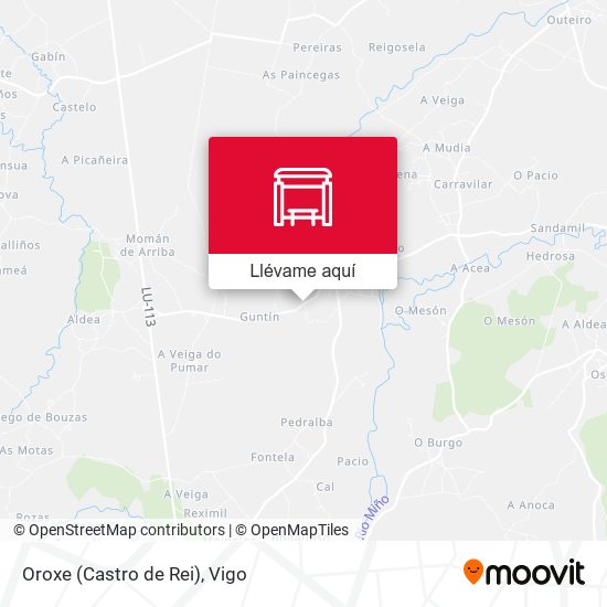 Mapa Oroxe (Castro de Rei)