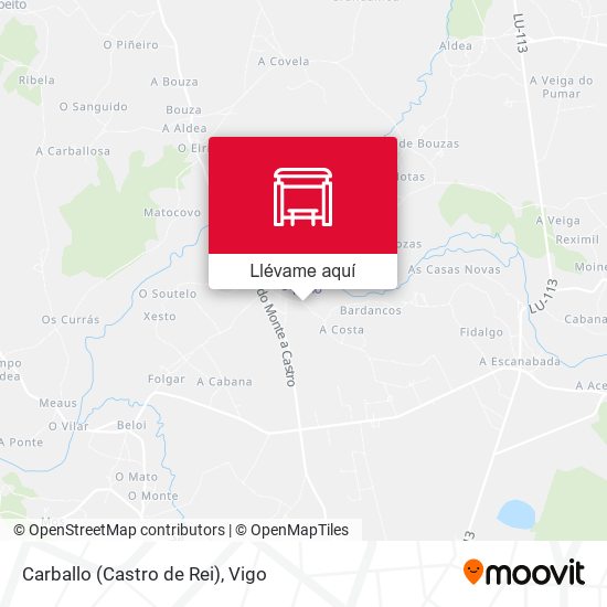 Mapa Carballo (Castro de Rei)