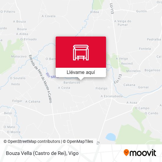 Mapa Bouza Vella (Castro de Rei)