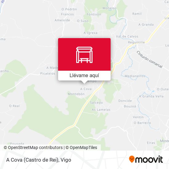 Mapa A Cova (Castro de Rei)