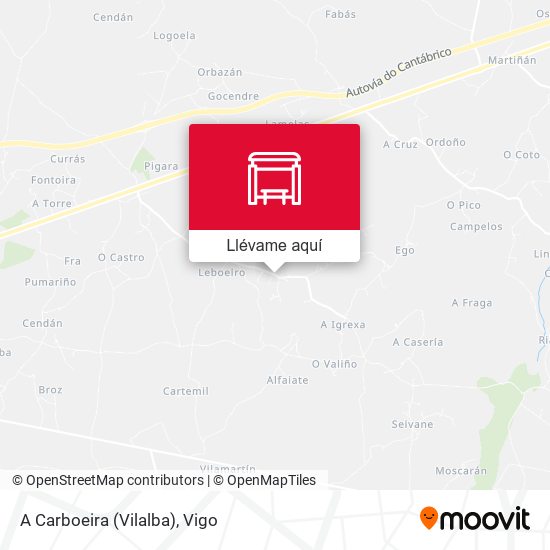 Mapa A Carboeira (Vilalba)