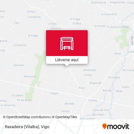 Mapa Raxadeira (Vilalba)