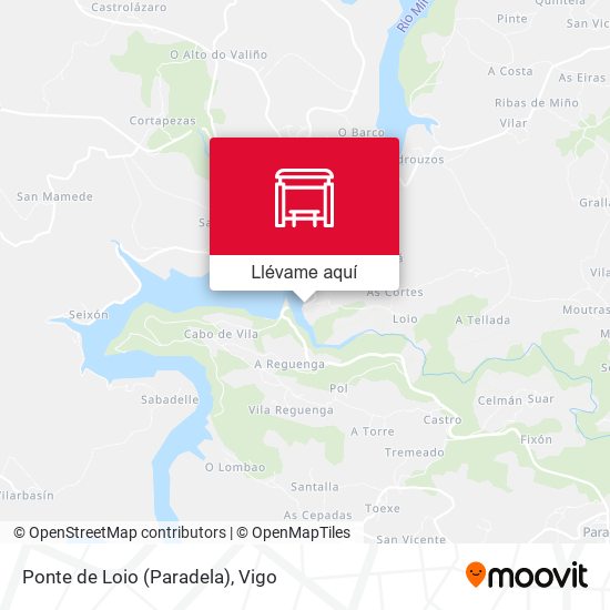 Mapa Ponte de Loio (Paradela)