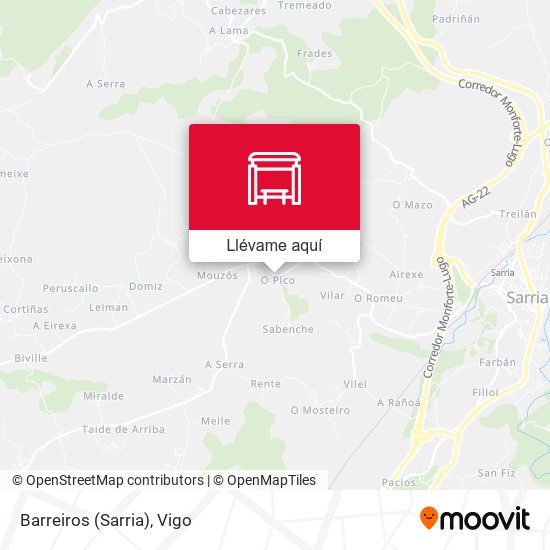 Mapa Barreiros (Sarria)