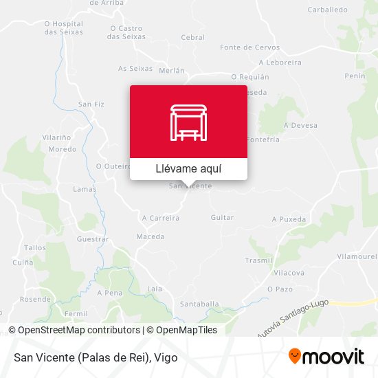 Mapa San Vicente (Palas de Rei)