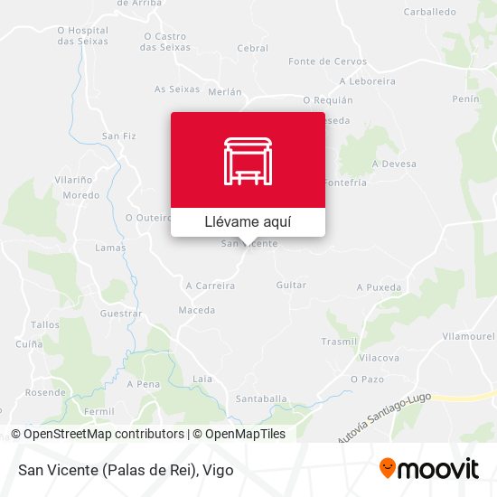 Mapa San Vicente (Palas de Rei)